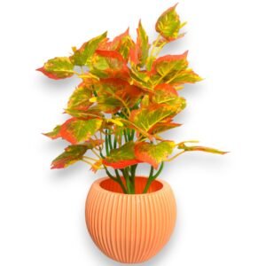 Artificial Ficus Leaves Plant with Designer Pot