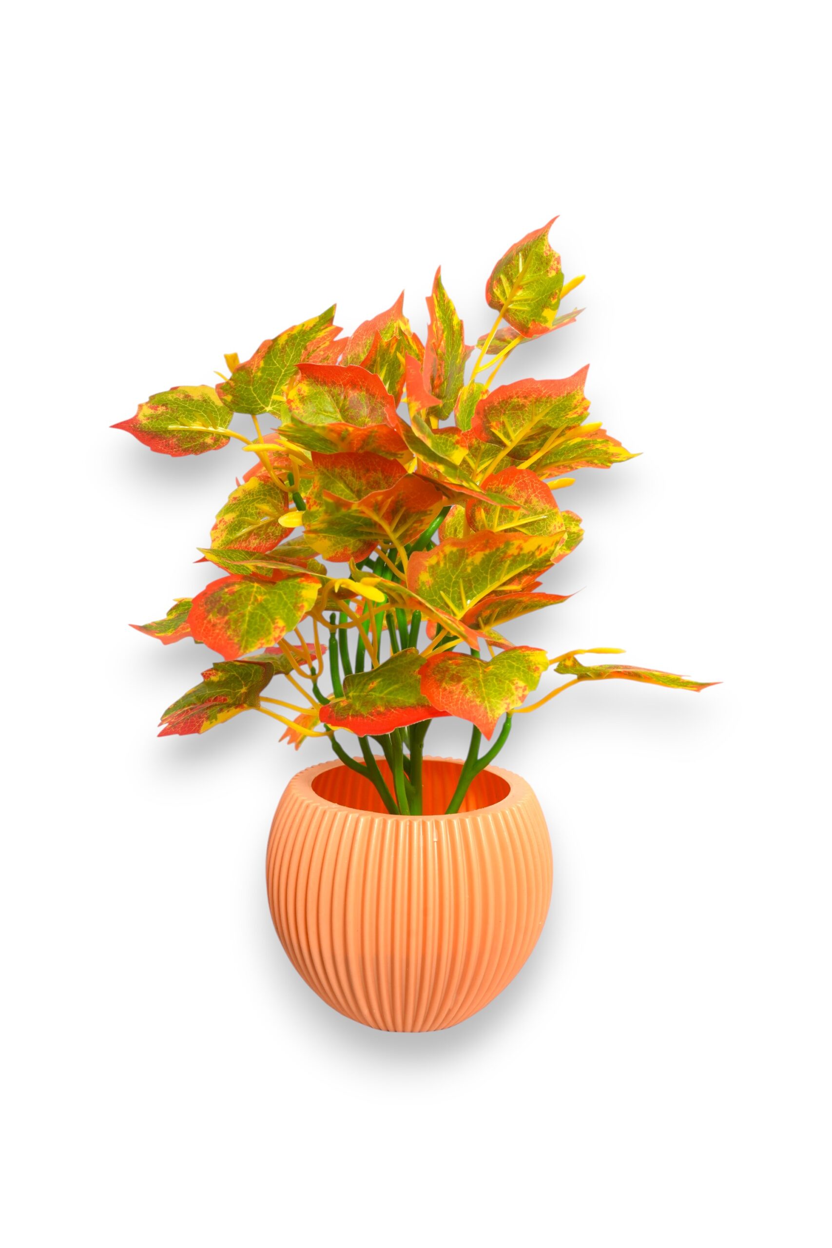 Artificial Ficus Leaves Plant with Designer Pot