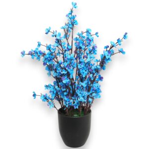 Artificial Gypsophila Flower Plant with Black Pot