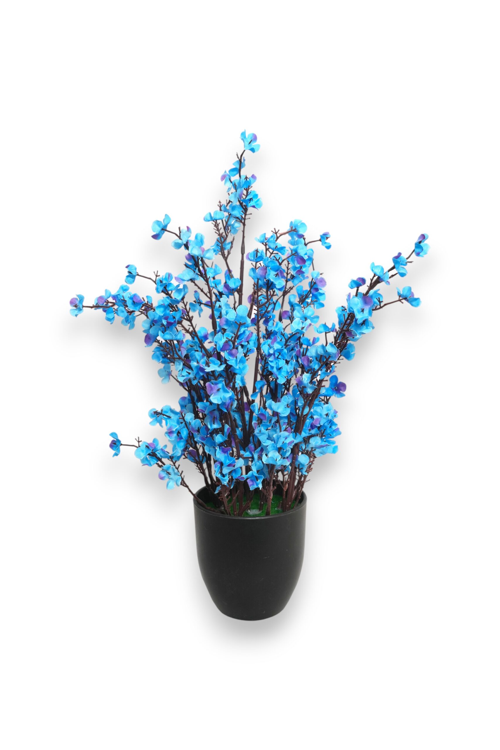 Artificial Gypsophila Flower Plant with Black Pot