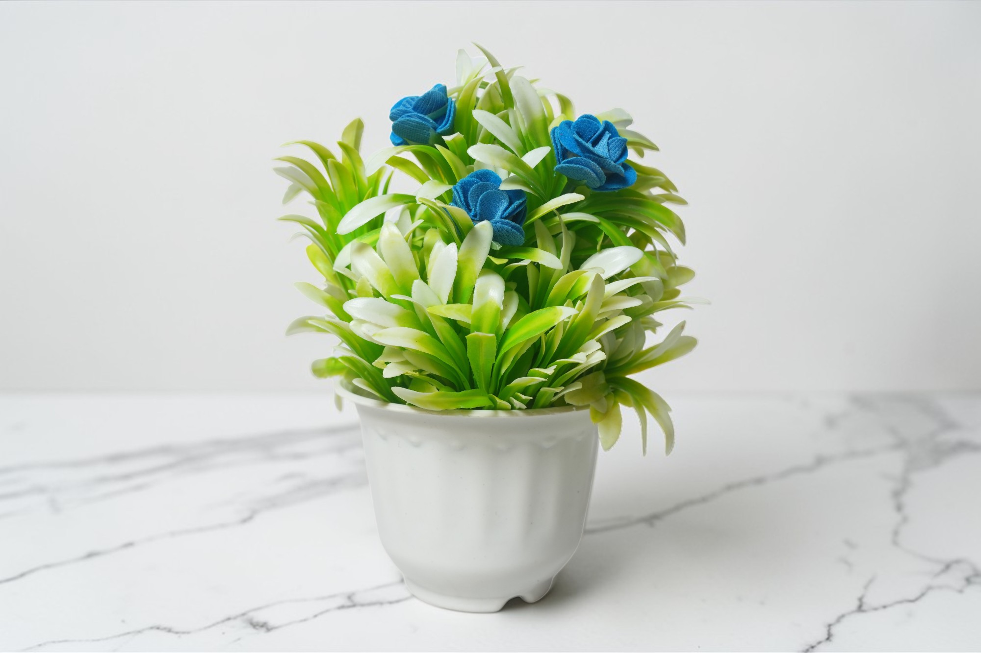 blue roses bonsai decorative artificial plant by rwfm.in