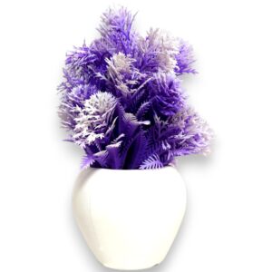 Artificial Wild Bonsai Decorative Plant with White Pot