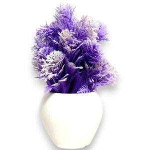 Artificial Wild Bonsai Decorative Plant with White Pot