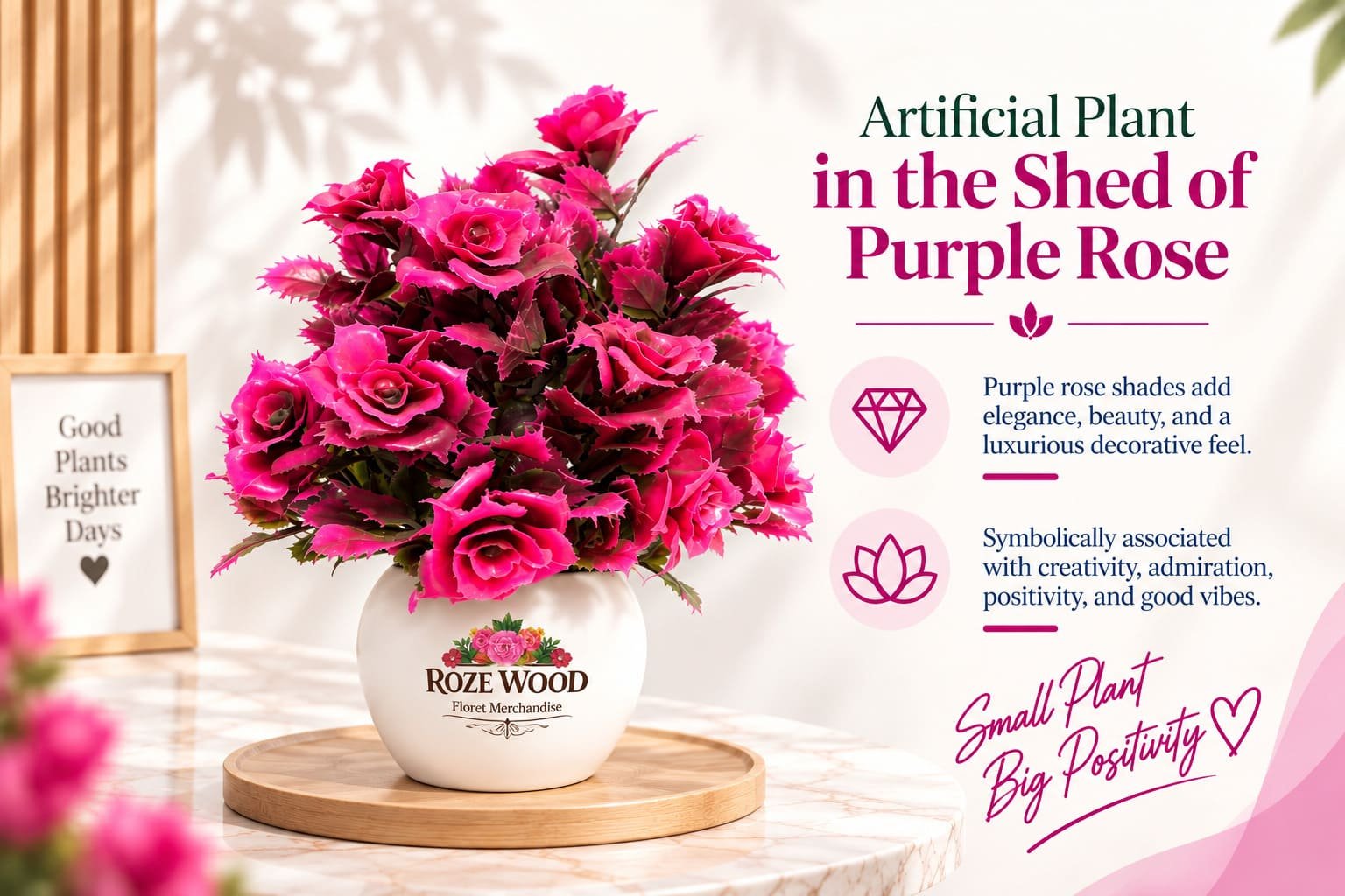 Artificial Plant in the Shed of Purple Rose