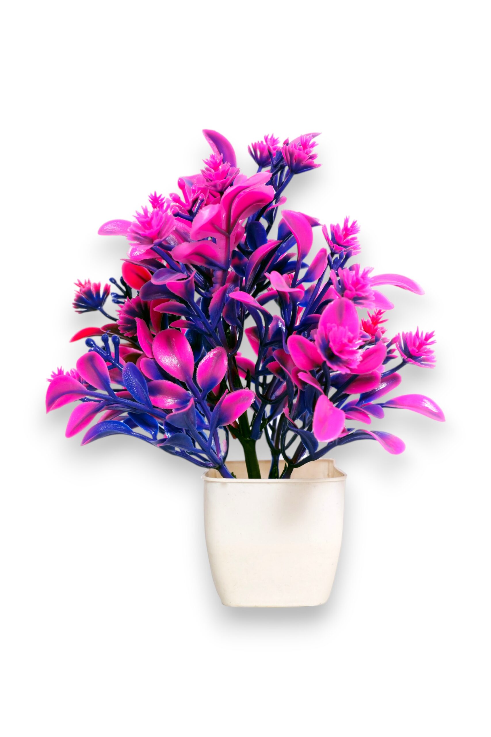 Artificial Wild Bonsai Plant of Color Baby Pink and Natural Blue Purple