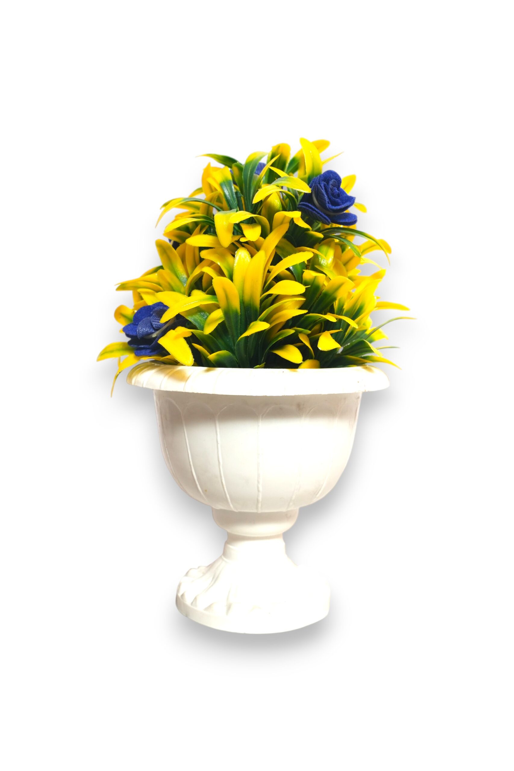 Artificial Bonsai Flower Plant Yellow Green Leaves from the Breed of Guldaudi