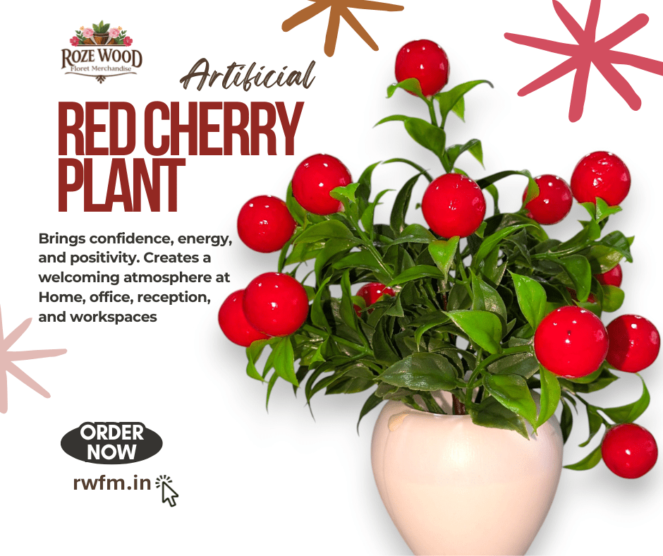 artificial red cherry plant shop now