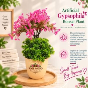 Artificial Gypsophila Bonsai Plant in Peach Gamla Pot