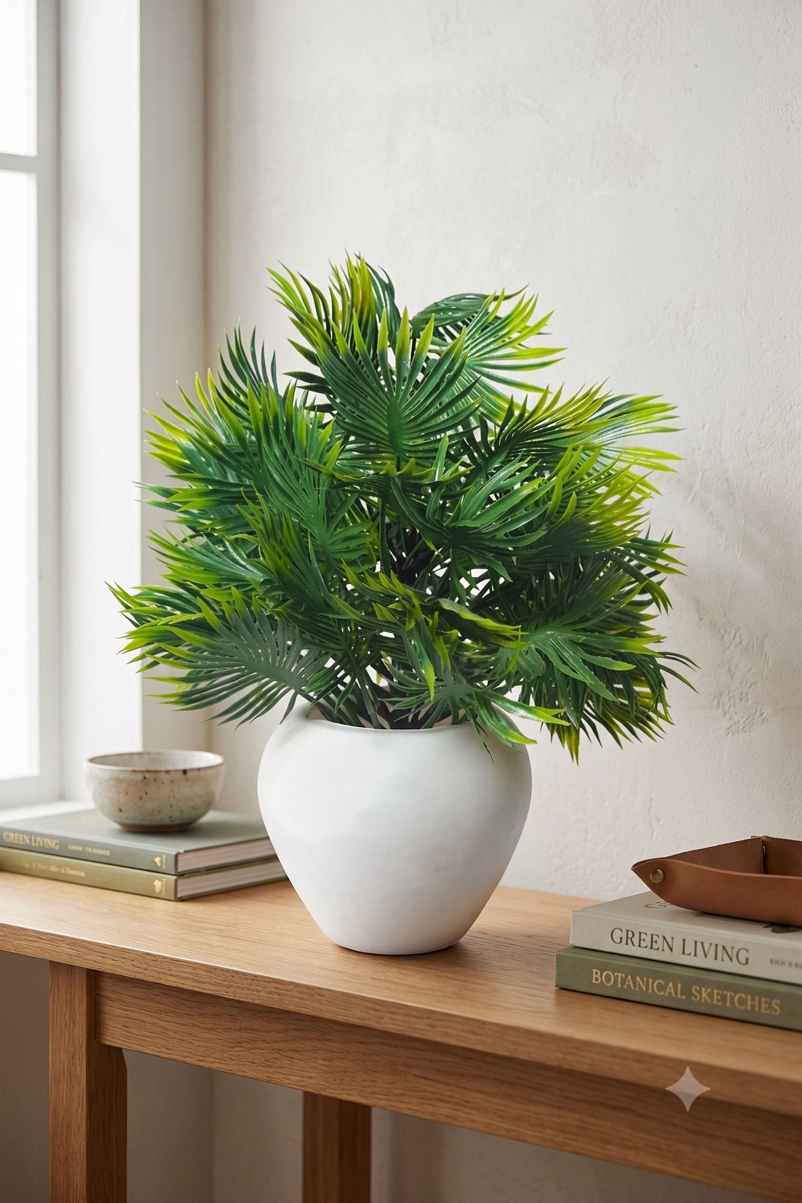 artificial sabal plant with green rich