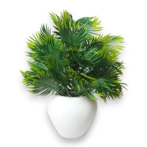 Artificial Sabal Palm Plant with Shiny Green Leaves