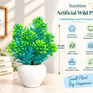Sunshine Artificial Wild Plant with Apple-Shaped White Pot